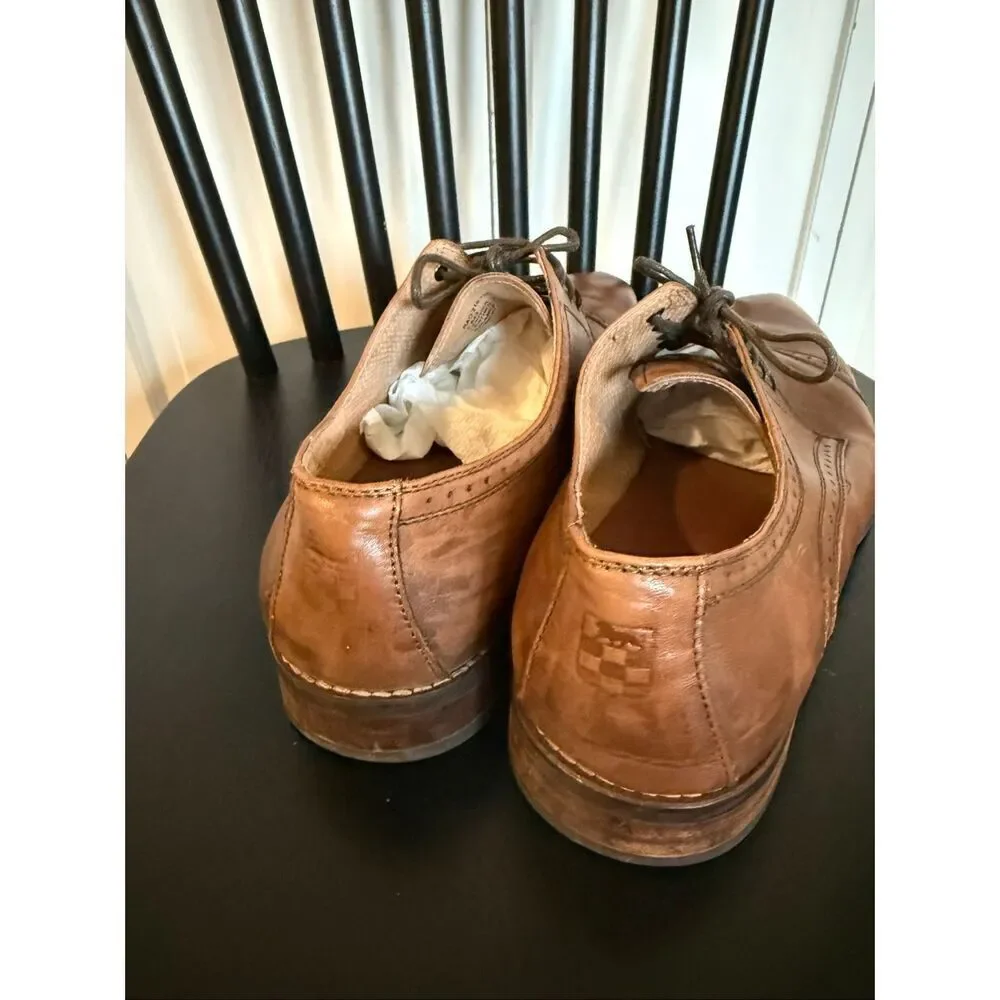 Vince Camuto brown leather wingtip dress shoes size 12
